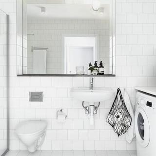 简欧风格公寓简洁白色卫生间设计图纸