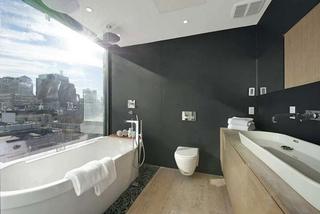 简约风格二居室时尚黑白整体卫浴设计