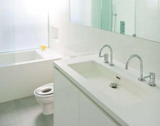 简约风格公寓简洁白色整体卫浴效果图