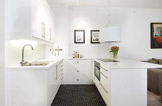 简约风格一居室简洁白色厨房装潢