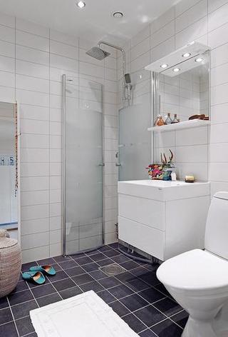 北欧风格公寓浪漫整体卫浴效果图