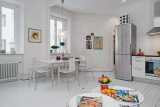 北欧风格白色厨房旧房改造设计图
