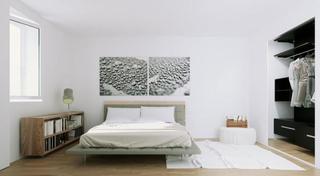 欧式风格公寓简洁黑白卧室设计图