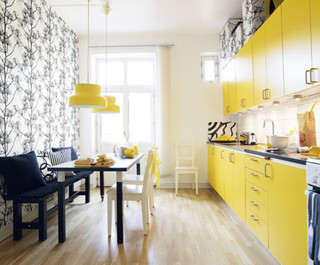 黄色明亮的厨房 一抹亮色吸引你