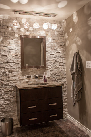 现代简约风格卫生间300平别墅客厅简洁实木浴室柜效果图