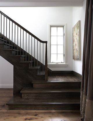现代简约风格客厅一层别墅实用客厅实木楼梯效果图