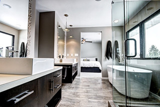 现代简约风格餐厅一层别墅及舒适卫生间淋浴房定制