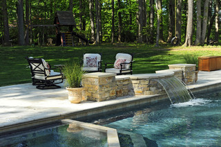 美式风格三层别墅舒适室内游泳池改造