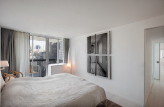 现代简约风格卧室小型公寓阳台实用10平卧室设计图
