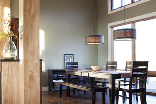 现代简约风格厨房三层别墅大方简洁客厅客厅与餐厅效果图