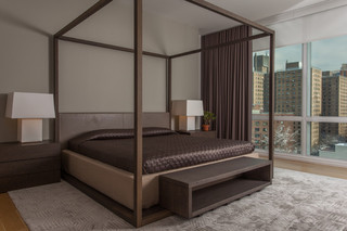 现代简约风格复式阳台实用10平米小卧室装修效果图