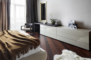 现代简约风格300平别墅客厅简洁8平米卧室设计图