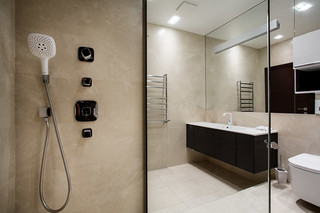 现代简约风格卧室一层别墅及简洁卧室整体淋浴房安装图