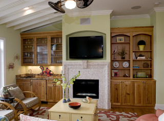 现代简约风格客厅三层别墅实用卧室壁炉图片