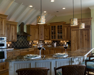 现代简约风格厨房一层别墅及实用客厅 吧台装修效果图