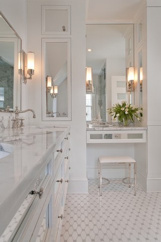 房间欧式风格单身公寓唯美实木浴室柜图片