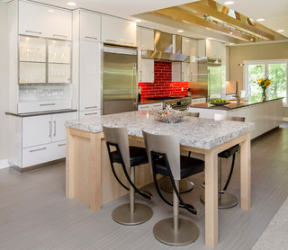 现代简约风格厨房三层半别墅简单实用4平方厨房装修图片