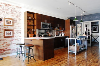 现代简约风格餐厅三层别墅及简单实用4平方厨房设计