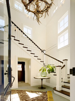 现代简约风格三层连体别墅时尚卧室装饰品牌楼梯装修效果图