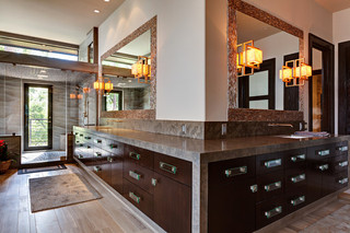 现代简约风格卧室2014年别墅唯美实木浴室柜图片