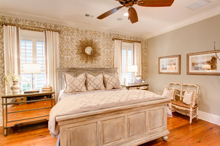 欧式风格卧室三层双拼别墅暖色调2012卧室装修效果图