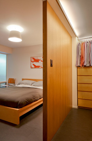 现代简约风格卧室单身公寓厨房时尚片6平米卧室装修效果图