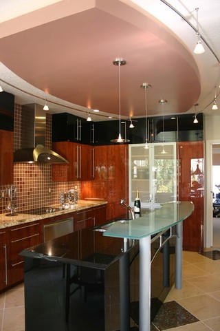 地中海风格室内300平别墅大气开放式厨房餐厅装修效果图