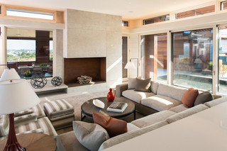 现代简约风格卧室三层连体别墅温馨客厅懒人沙发效果图