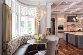 欧式风格客厅三层半别墅现代奢华家庭餐桌效果图