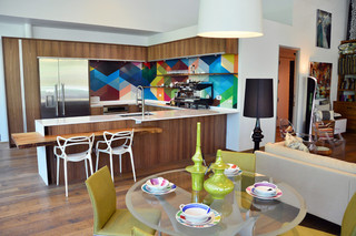 现代简约风格厨房单身公寓设计图温馨装饰中式餐桌效果图