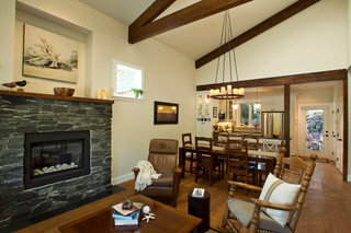 新古典风格2层别墅奢华实木圆餐桌图片