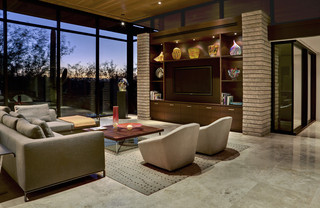 现代简约风格厨房3层别墅卧室温馨三人沙发效果图