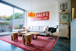 现代简约风格客厅三层独栋别墅艺术家具转角沙发效果图