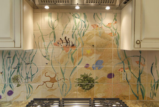 现代简约风格厨房三层连体别墅艺术橱柜图片