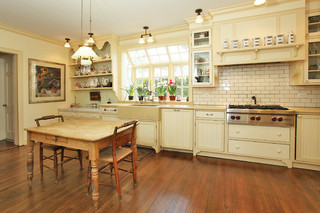 欧式田园风格300平别墅现代简洁半开放式厨房装修