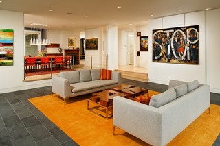 现代简约风格卧室三层半别墅客厅简洁2014客厅装修效果图