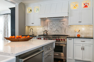 现代欧式风格200平米别墅简洁卧室开放式厨房效果图