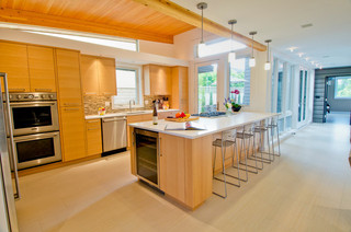 美式风格客厅三层独栋别墅时尚简约半开放式厨房装修