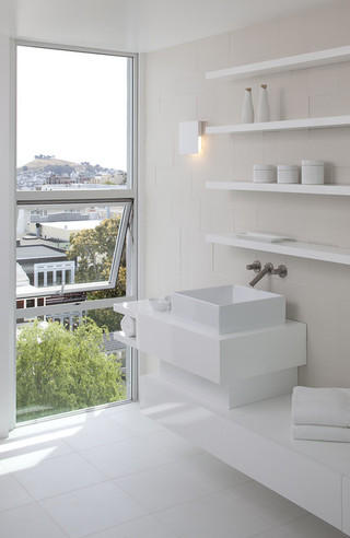 现代简约风格卫生间三层小别墅客厅简洁洗手台图片