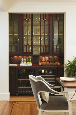 现代欧式风格一层别墅及大方简洁客厅厨房隔断酒柜效果图