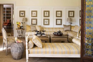 美式风格客厅一层半小别墅舒适米色装修效果图