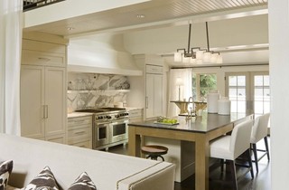现代简约风格卧室三层连体别墅现代时尚欧式开放式厨房改造