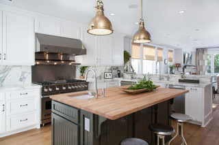 现代美式风格200平米别墅小清新整体厨房颜色装修