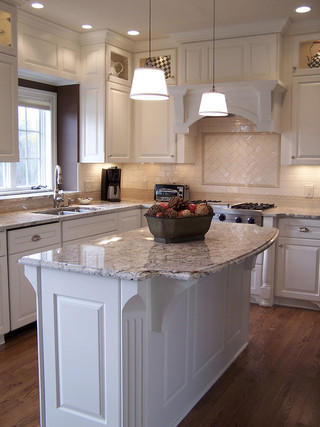欧式风格单身公寓厨房现代简洁白色简欧风格装修效果图