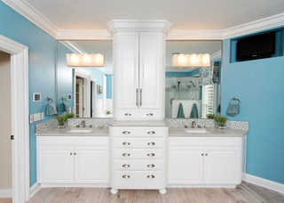 宜家风格单身公寓设计图小清新蓝色厨房装修效果图