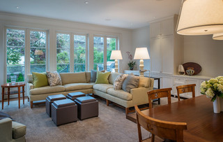 欧式风格客厅三层连体别墅现代简洁小客厅沙发设计图
