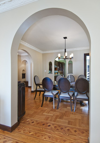 新古典风格卧室公寓舒适厨房餐厅一体装修图片