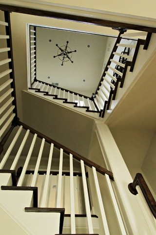新古典风格客厅三层连体别墅大气别墅楼梯设计图设计图
