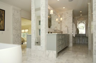 新古典风格一层别墅及大气品牌浴室柜效果图