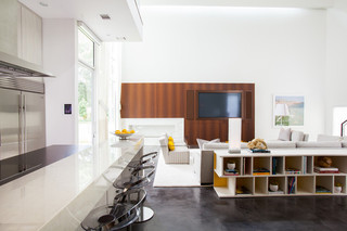 现代简约风格厨房三层双拼别墅简洁卧室室内吧台装修效果图